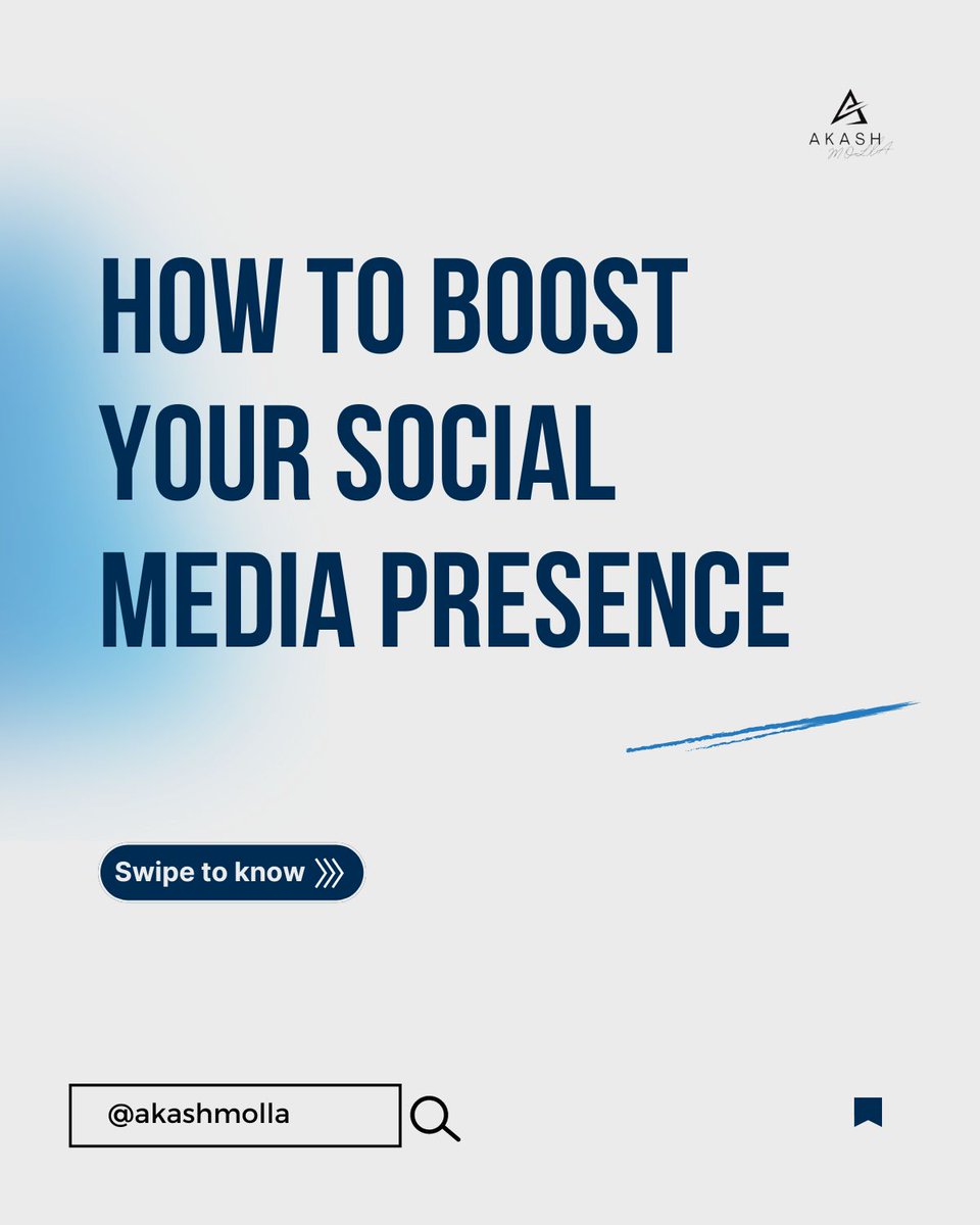 iakashbd's tweet photo. Boosting your social media presence involves a combination of strategy, consistency, and engagement. Here are some  tips:

#socialmediamarketing #socialmediastrategy 
#akashmolla #iakashbd #brandpresence
#DigitalMarketing
#ContentMarketing
#SMM
#MarketingTips
#Branding https://t.co/al49WOJAEi