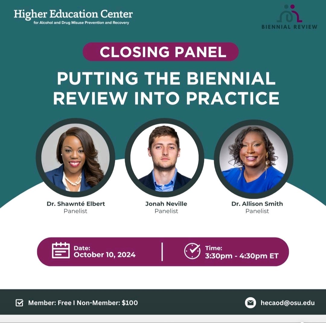 asmi248's tweet photo. Closing out the #BiennialReview Learning Collaborative (hosted by @hecaod) w/ Dr. @ShawnteElbert & Jonah Neville, as we share how to leverage your findings to drive evidence-based changes & engage stakeholders in the fight against substance misuse.
https://t.co/GyWtO2aCzH #DFSCA https://t.co/rkzelfga8r