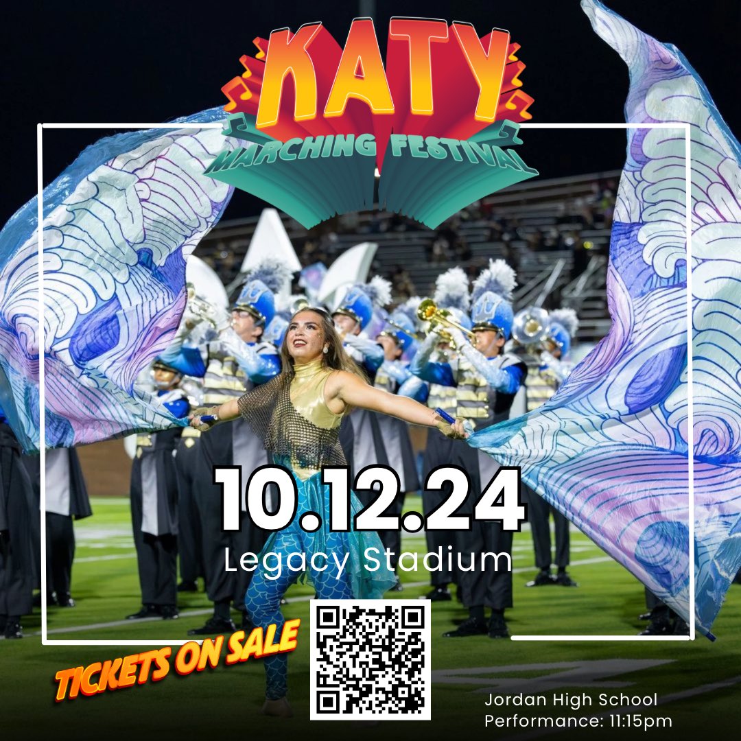 Katy Marching Festival (@katymarching) on Twitter photo Tickets now on sale for the #katymarchingfestival on October 12, 2024 featuring some of the top bands in the area. @fineartskatyisd #katyisdfinearts #katymarchingfestival #highschoolmarchingband <a href="/JhsWarriors/">Jordan High School</a> π· <a href="/pacomontoya/">Paco Montoya</a> Tickets now on sale for the #katymarchingfestival on October 12, 2024 featuring some of the top bands in the area. @fineartskatyisd #katyisdfinearts #katymarchingfestival #highschoolmarchingband <a href="/JhsWarriors/">Jordan High School</a> π· <a href="/pacomontoya/">Paco Montoya</a>