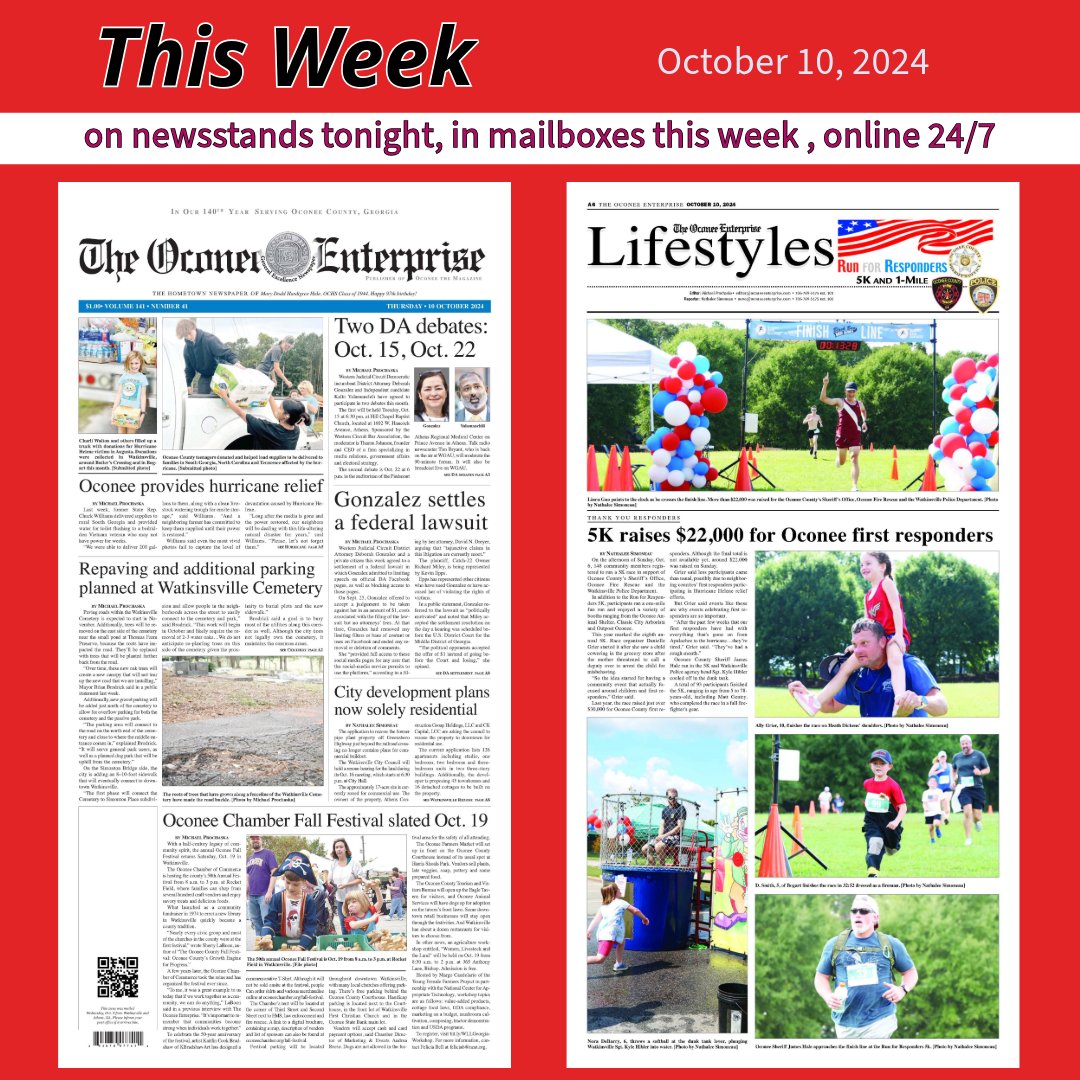 Make plans to pick up the latest copy of The Oconee Enterprise!