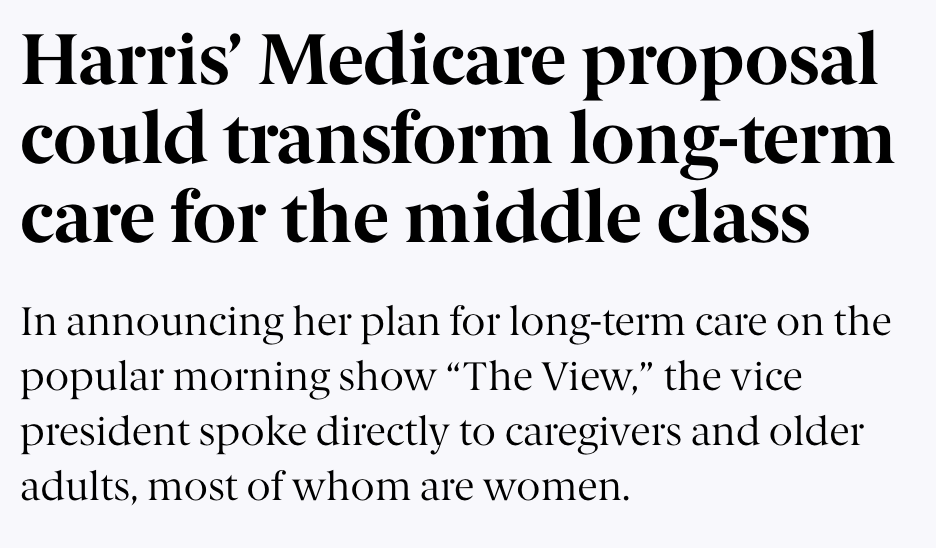 The new Harris caregiving plan would be absolutely life-changing for so many families.

19thnews.org/2024/10/harris…