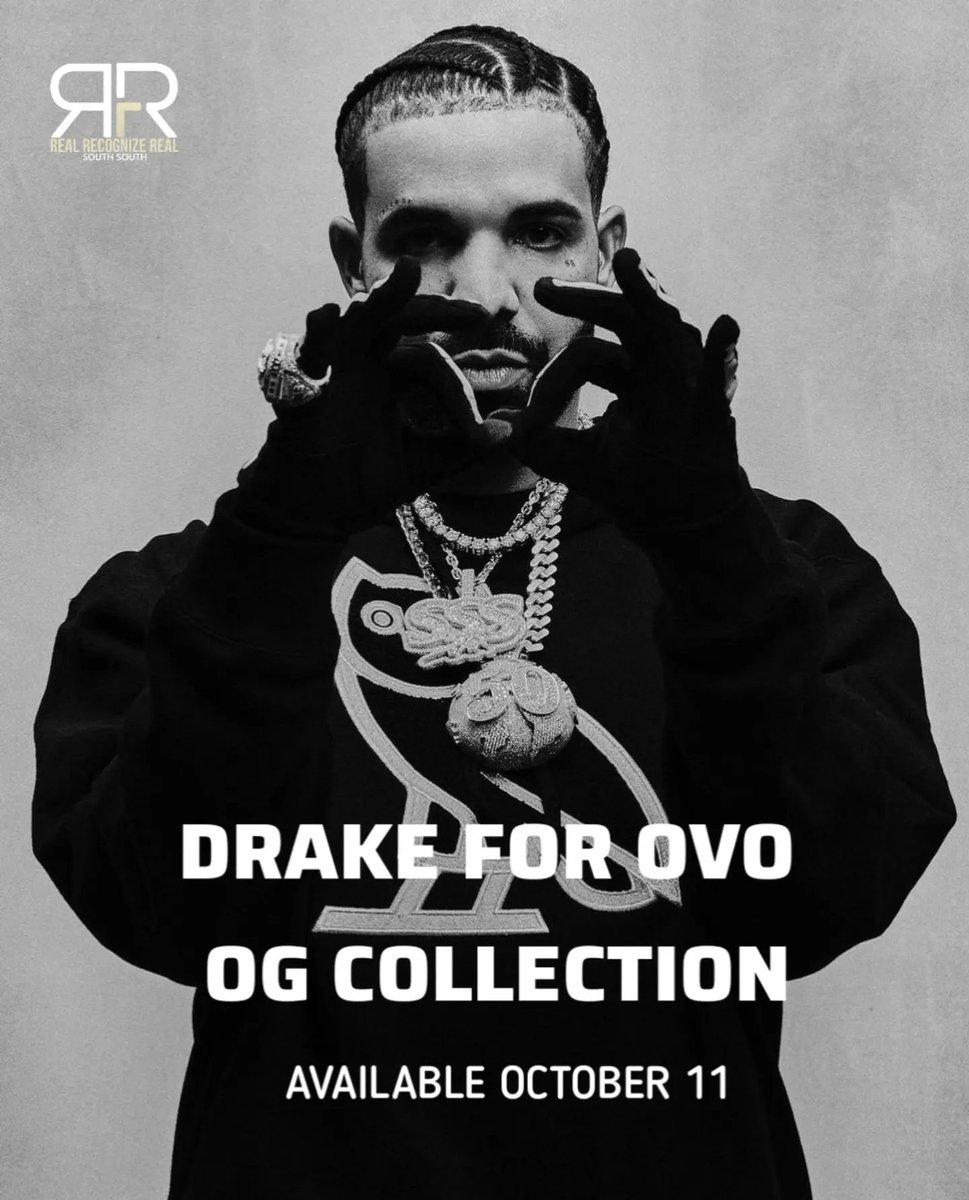 realogmillions's tweet photo. #Drake x OVO for OVO's OG Collection🦉 #real #realrecognizerealsouthsouth https://t.co/PsuHRRXEWI