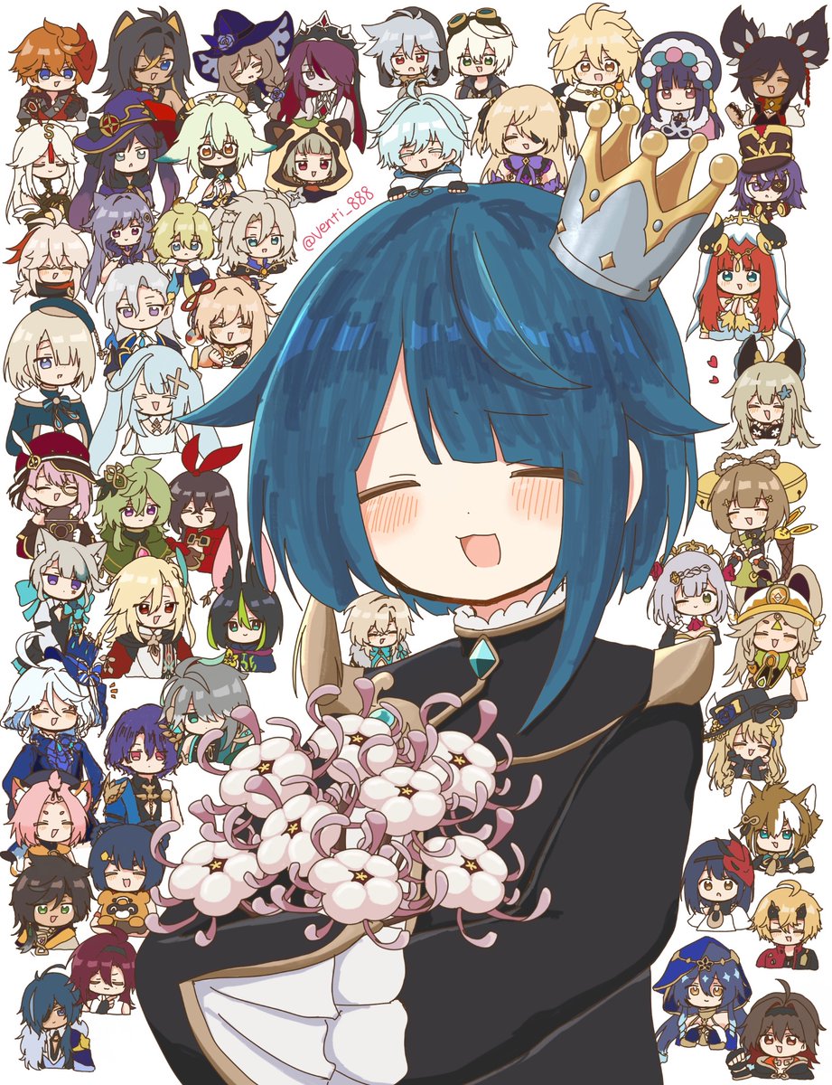 #行秋生誕祭2024 #Xingqiu #genshin

総勢50人の所持キャラ達です✨
みんな大好き〜！！🫶💕