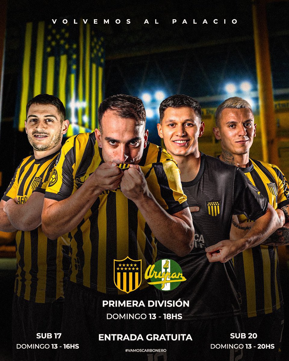 Sueño hecho realidad. <a href="/FutbolSalaCAP/">PEÑAROL | Fútbol Sala Masculino</a> va a jugar en el Palacio Peñarol 💛🖤 Nos vemos el domingo. Entrada gratuita.