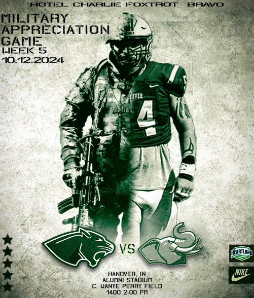 Andrew Danford (@dlcoach_danford) on Twitter photo This Sat Oct 12th @ 2pm is Game 5 @ Hanover College as the Panthers battle with the Fightin' Engineers โผ๏ธ It is also Military Appreciation Day on our campus as we welcome the IN National Guard. #ArmyStrong #Hunt24gether <a href="/HanoverFTBL/">Hanover Football</a> ๐ดโช๏ธ๐ต ๐บ๐ธ This Sat Oct 12th @ 2pm is Game 5 @ Hanover College as the Panthers battle with the Fightin' Engineers โผ๏ธ It is also Military Appreciation Day on our campus as we welcome the IN National Guard. #ArmyStrong #Hunt24gether <a href="/HanoverFTBL/">Hanover Football</a> ๐ดโช๏ธ๐ต ๐บ๐ธ