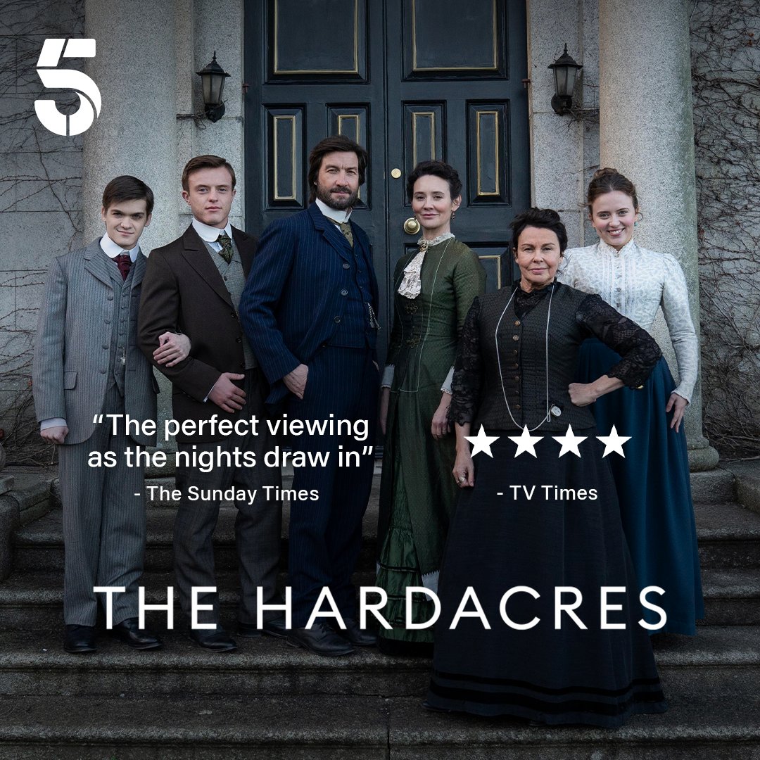Channel 5 (@channel5_tv) on Twitter photo An autumn must-watch 🍁 🤩
Don’t miss The Hardacres – the brand-new sweeping family saga that just became your perfect excuse for a cosy night in.
📺 #TheHardacres. Stream Now on My5
<a href="/CLAIREECOOPER/">CLAIRE COOPER</a> <a href="/zakfordwilliams/">Zak Ford-Williams</a> #LiamMcMahon #JulieGraham #AdamLittle #ShannonLavelle An autumn must-watch 🍁 🤩
Don’t miss The Hardacres – the brand-new sweeping family saga that just became your perfect excuse for a cosy night in.
📺 #TheHardacres. Stream Now on My5
<a href="/CLAIREECOOPER/">CLAIRE COOPER</a> <a href="/zakfordwilliams/">Zak Ford-Williams</a> #LiamMcMahon #JulieGraham #AdamLittle #ShannonLavelle
