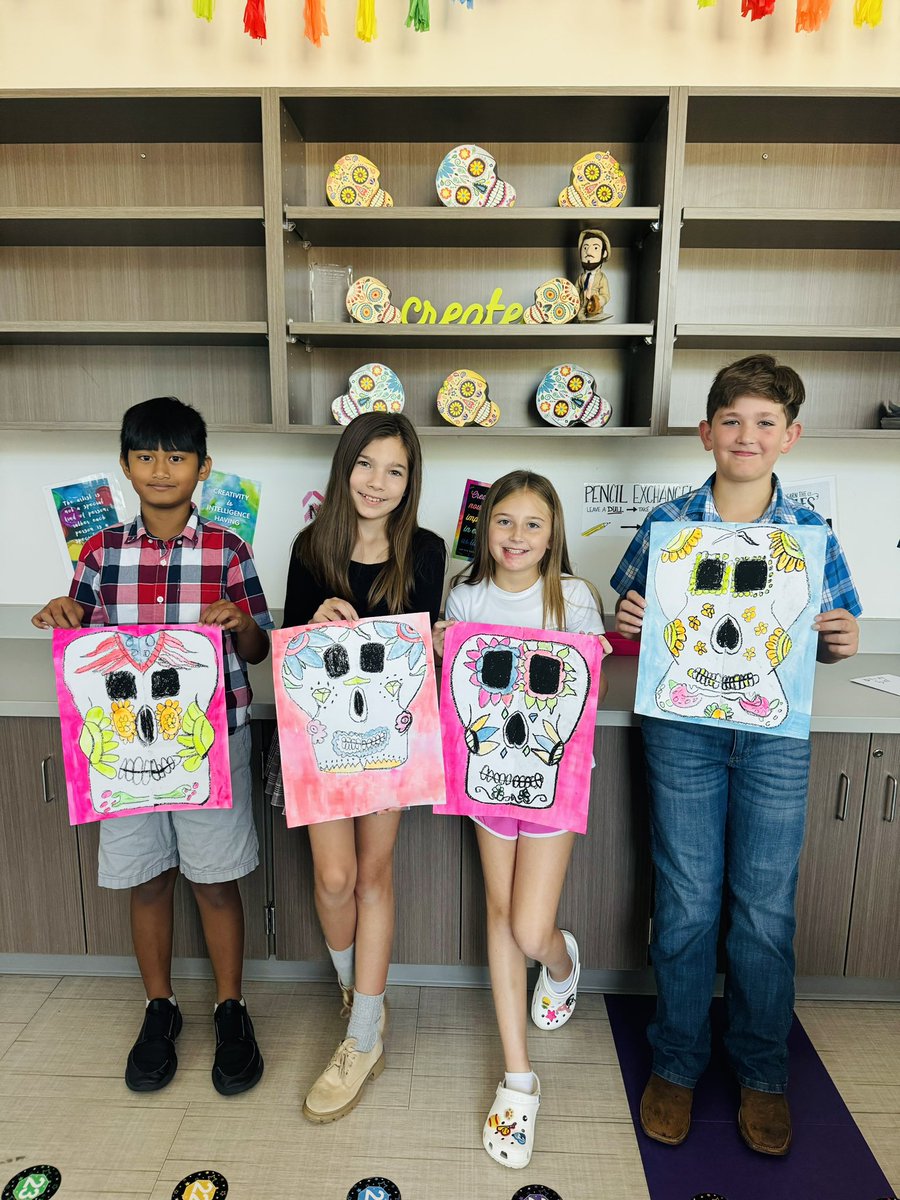 For Hispanic Heritage month 5th graders have been working on their “Dia de los Muertos” sugar skulls! 💀🎨 Alway love how these turn out! ❤️<a href="/WISDLagway/">Lagway Elementary</a> <a href="/KenLabonski/">Ken Labonski</a> <a href="/WillisSchools/">Willis ISD</a>