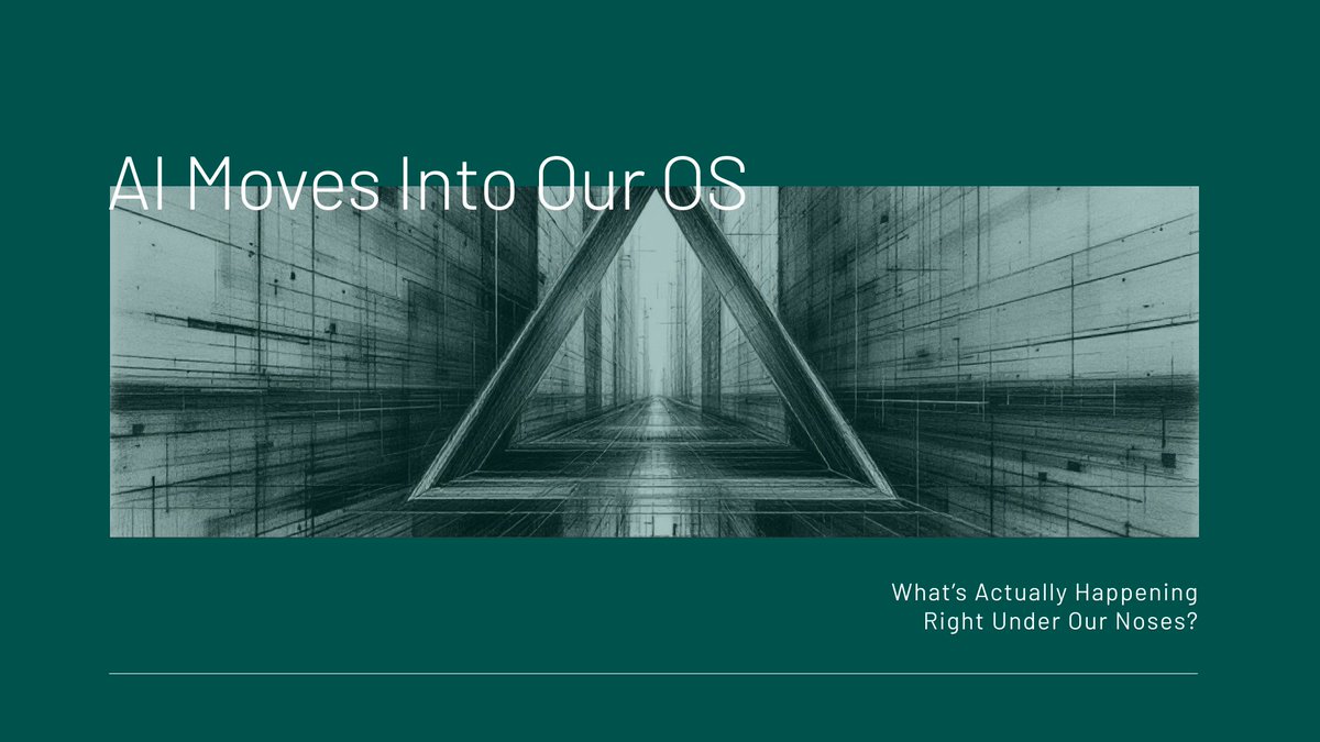 nicoappel's tweet photo. Just sent out a new issue of the AI Solutions Lab newsletter

Observation 1: AI Moves into our Operating System

In which I am working towards the conclusion that these tools are increasingly taking up a central role within our operating systems.

→ https://t.co/PqsQXb2DLm https://t.co/wrPNwKdJfG