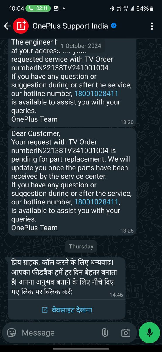 Shanu8750's tweet photo. From last 2 months I am trying to get my TV fixed but till date no progress Very bad experience @OnePlus_IN @oneplus #disappointed https://t.co/xXscuHj5bd
