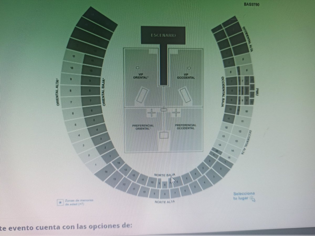 Carito_710's tweet photo. En éste momento sólo están disponibles laa localidades gris claro. #Medellín #Shakira https://t.co/WzRdaffF0B