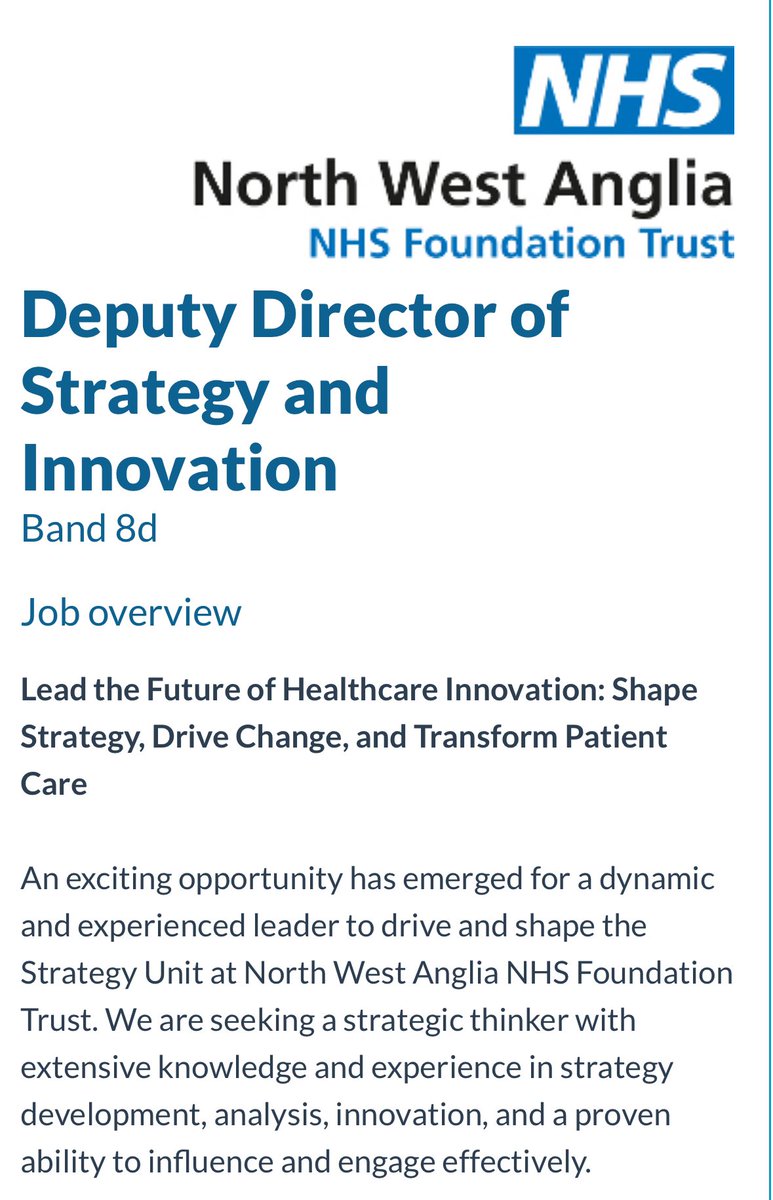 Job opportunity! Take a look healthjobsuk.com/job/v6703592