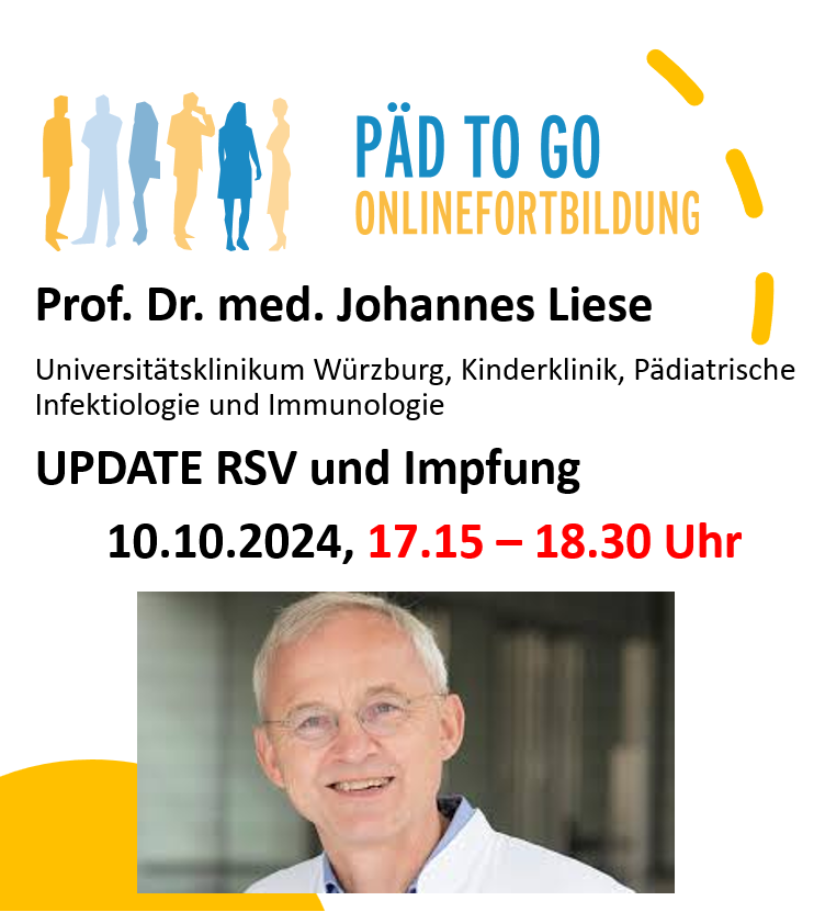 Morgen auf #paedtogo:

Update rund um #rsv und #Impfung.  ganz viel Info rund um die neue #stiko-Empfehlung.

Anmeldungen auf unserer Homepage UPDATE RSV und Impfung (medizintogo.de)

Wir freuen uns auf Euch

#fortbildung #cme #kinder