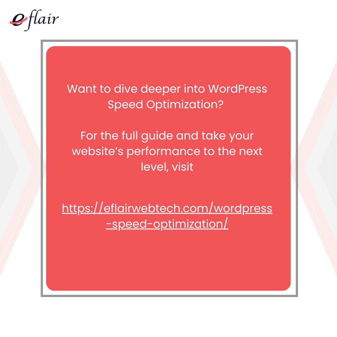 eflair_webtech's tweet image. WordPress Speed Optimization: Ways to Improve Site Speed & performance
eflairwebtech.com/wordpress-spee…
#eFlair #WordPress #WordPressSpeedOptimization #UserExperience #MobileFirst #WebsiteSpeed