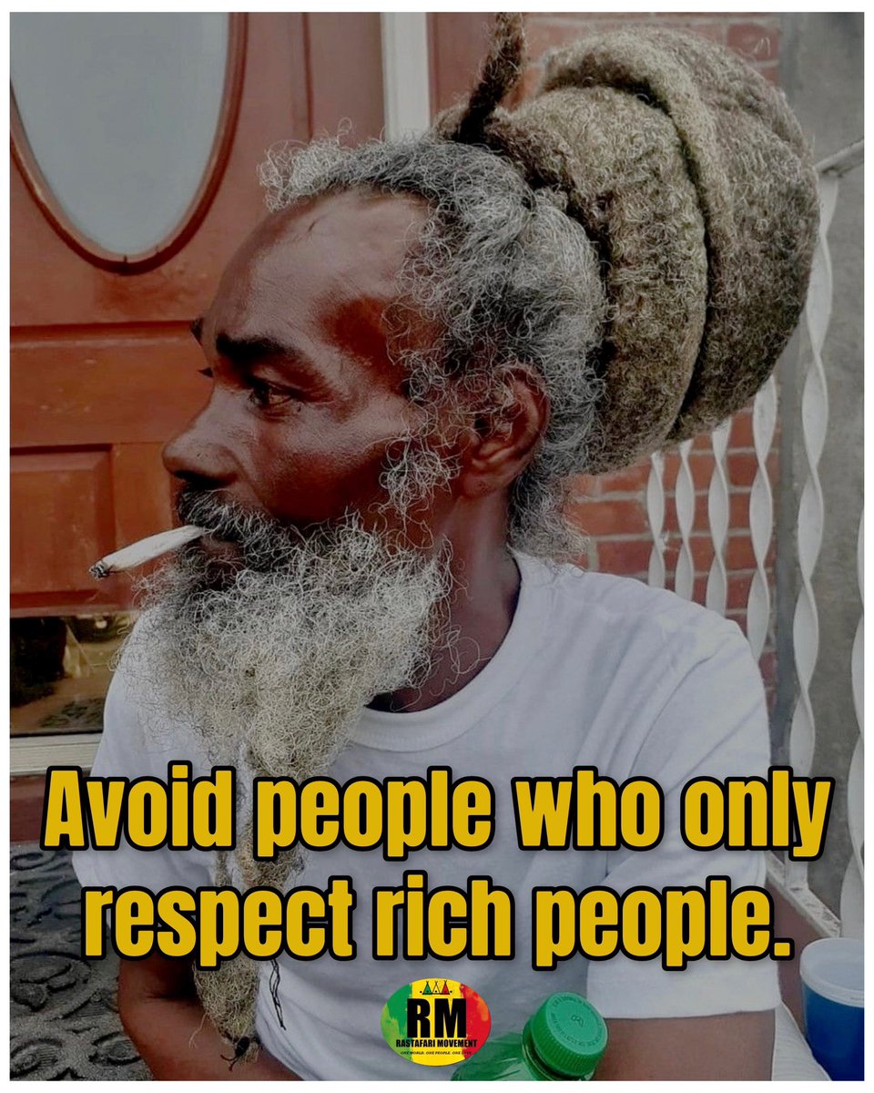 “AVOID PEOPLE WHO ONLY
RESPECT RICH PEOPLE.”