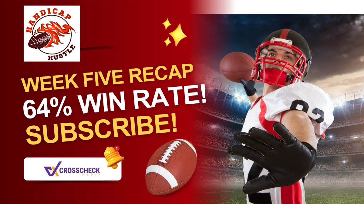 HandicapHustle's tweet photo. 🚨 Week 5 NFL Recap is LIVE! 🚨

It was a rollercoaster weekend for legendary Vegas handicapper Richard Frazier! 🎢 He nailed the Falcons (-1.5) in a thrilling OT win, but the Jets (+3) and Browns (+3.5) didn’t deliver as hoped.

Richard's 2024 record is now an impressive 9-5 with his signature 64% win rate! 

🔥 Want his Week 6 picks? You’ve gotta subscribe to https://t.co/nbBY8Zw7V3 for exclusive access! 💰🏈

Don’t miss this action-packed breakdown of Week 5, and get ready for what's coming next! 📊🎙️

#NFLBetting #HandicapHustle #RichardFrazier #NFLPicks #Week5Recap #SportsBetting #FootballBetting #Substack #BettingTips #Subscribe