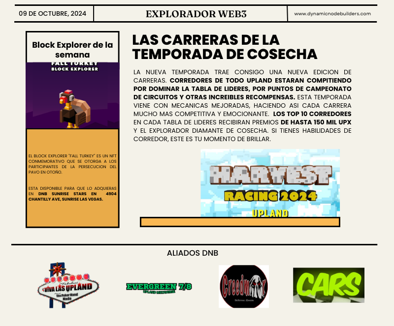 Nueva edicion de "Explorador Web3", nuestro newsletter semanal para la comunidad hispanohablante de <a href="/UplandMe/">Upland</a>. En esta edicion hablamos un poco sobre lo que se viene de #RealNodeLA y una mencion especial a <a href="/DeSjaakDesign/">DeSjaak</a> como artista Web3.