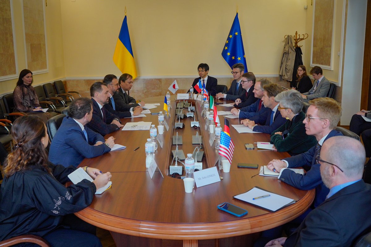 G7AmbReformUA (@g7ambreformua) on Twitter photo G7 Ambassadors met with Minister <a href="/tochytskyi/">Mykola Tochytskyi</a> to congratulate him on his appointment&discuss priorities in culture and strategic communications. We remain united in supporting 🇺🇦’s efforts to protect its cultural identity, combat Russian disinformation, and ensure media freedom. G7 Ambassadors met with Minister <a href="/tochytskyi/">Mykola Tochytskyi</a> to congratulate him on his appointment&discuss priorities in culture and strategic communications. We remain united in supporting 🇺🇦’s efforts to protect its cultural identity, combat Russian disinformation, and ensure media freedom.