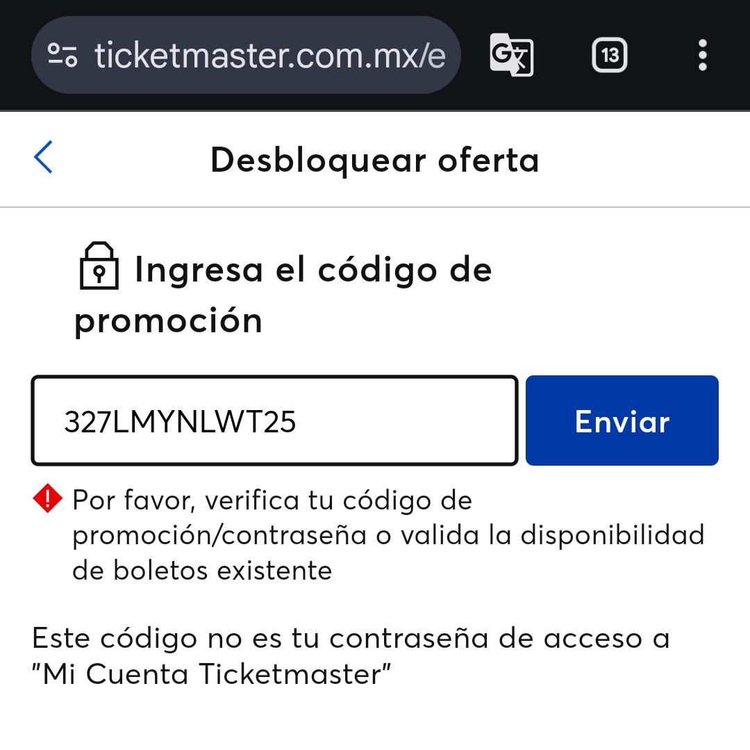BrianSct88's tweet photo. @lun_nn @josealvaper1 @Ticketmaster_Me @shakira Si estuvieran en el link correcto no deja desbloquear por eso no pueden comprar https://t.co/c1sVLtXH9p