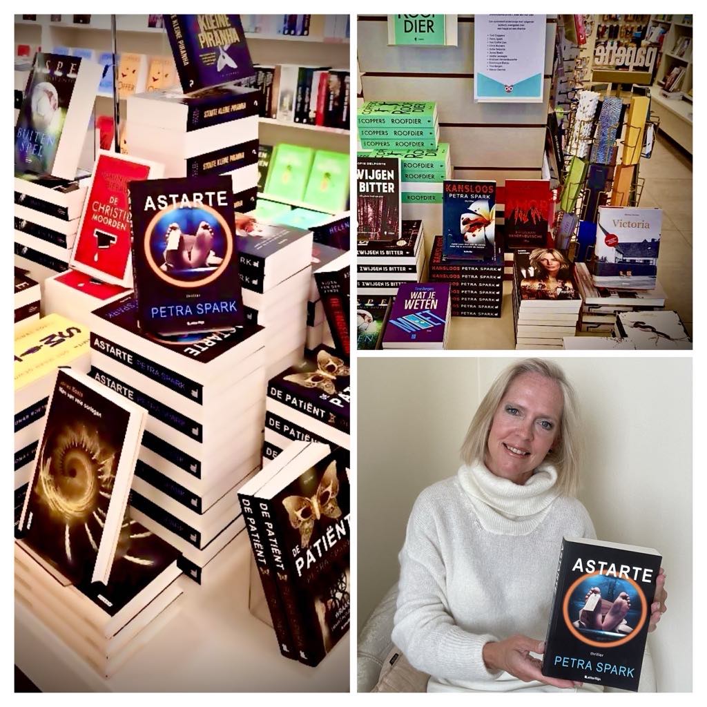 Geweldig nieuws! 📚 Mijn thrillers Kansloos, De Patiënt, en Astarte liggen al klaar bij @standaardboekhandel Deinze! Kom jij ook op 24 oktober naar het boekevent? Zet het alvast in je agenda, ik kijk ernaar uit om jullie te zien! #thriller #boekevent