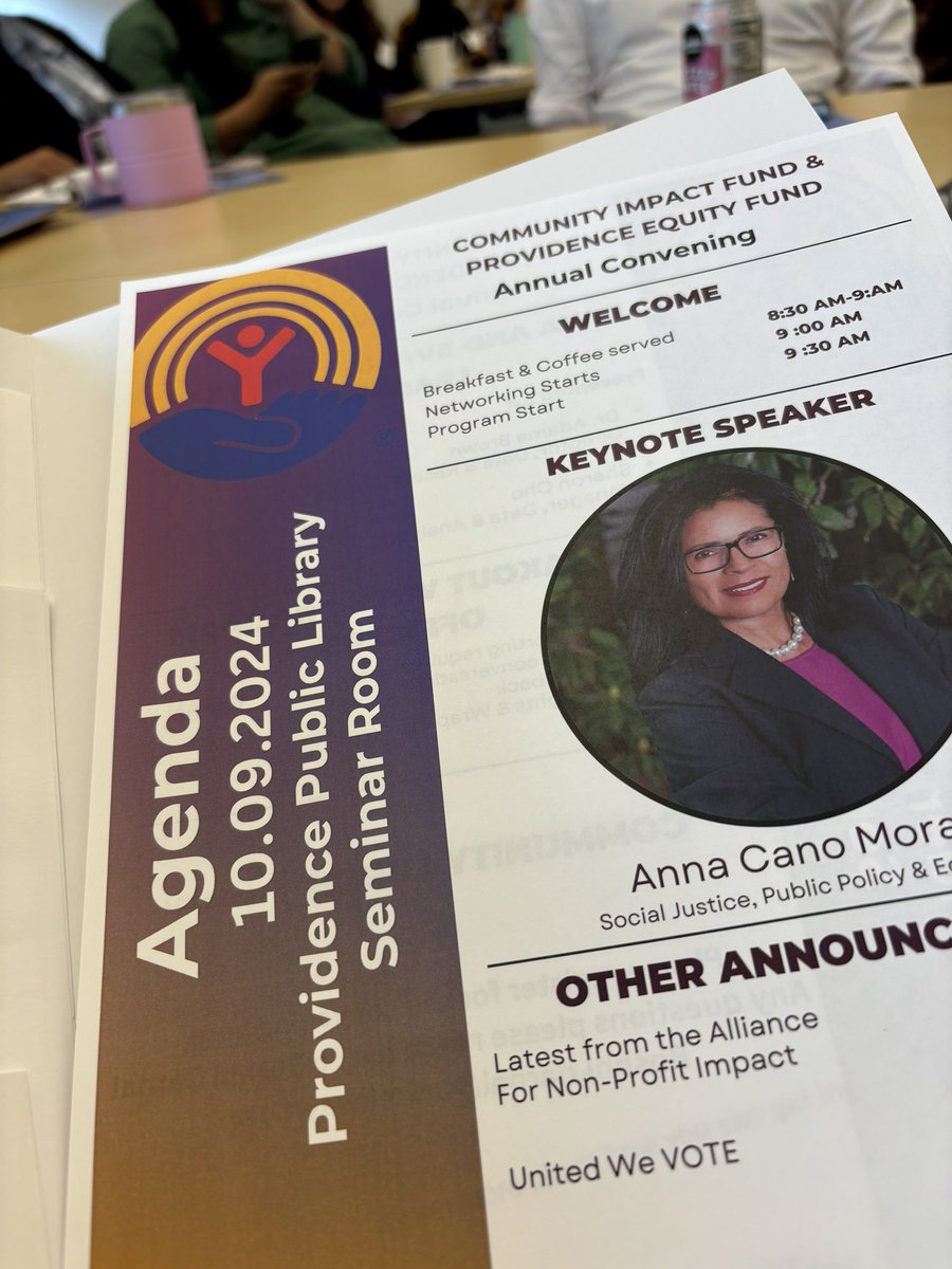 Anna Cano Morales (@annakids1st) on Twitter photo Much gratitude to <a href="/UnitedWay/">United Way</a> for pulling together all of the #communityimpact and #providenceequity grantees. Thrilled to have welcome you today. #equityinthefrontline Much gratitude to <a href="/UnitedWay/">United Way</a> for pulling together all of the #communityimpact and #providenceequity grantees. Thrilled to have welcome you today. #equityinthefrontline