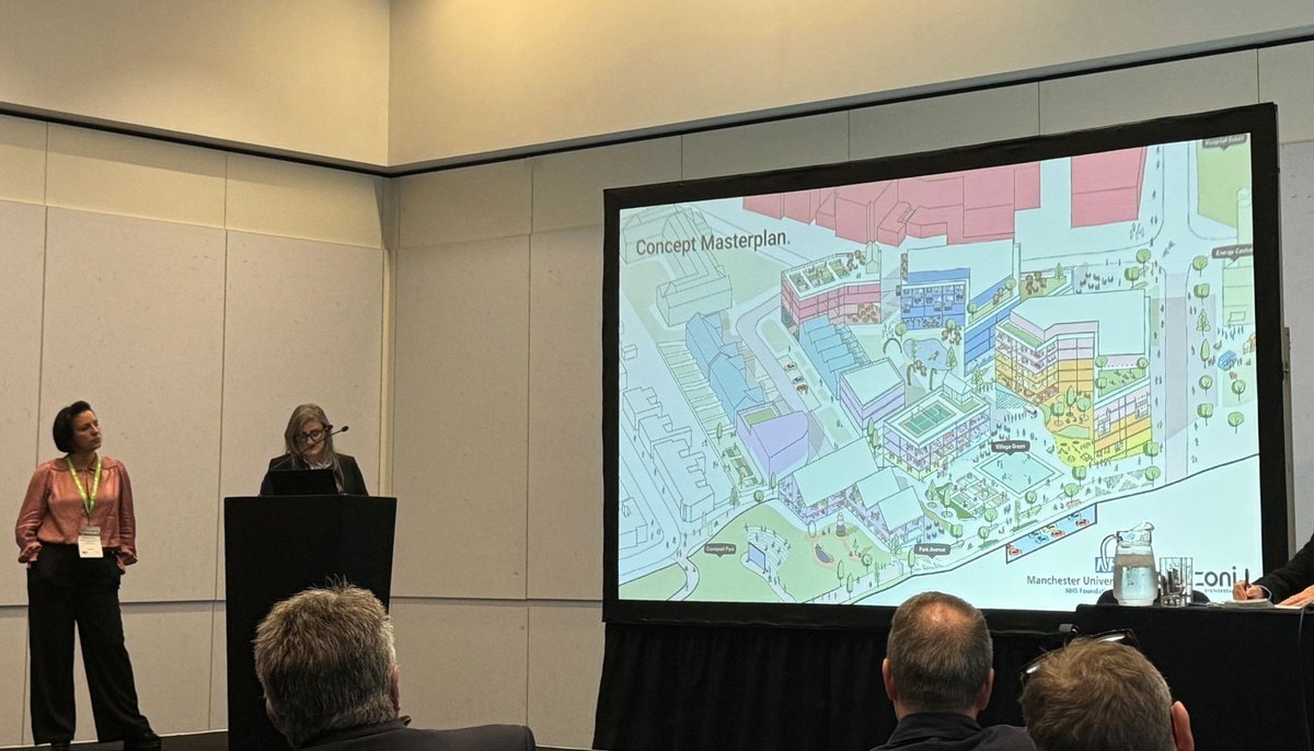 An excellent presentation today at <a href="/HCEstates/">Healthcare Estates 2025</a> by Michelle Humphreys <a href="/MFTnhs/">MFT NHS</a> and our very own Emma Tanti covering the exciting proposals for a new #healthyneighbourhood at North #Manchester General Hospital. 

Find out more about the project here:
tinyurl.com/n6e86z4a
