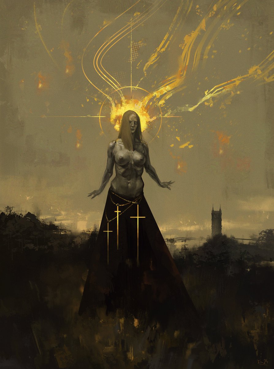 DariuszKielisz2's tweet photo. Hi #PortfolioDay !

I'm a self-taught Illustrator from Poland, specializing in symbolic fantasy and surreal horror.

I dabble in dark, mythical themes, exploring cosmic and religious symbolism. https://t.co/g7wlxfgOTK