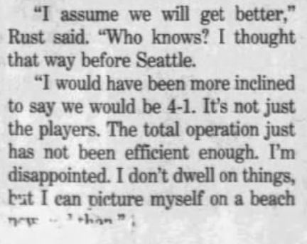 CMassPolitics's tweet photo. Sunday gave me "1990 #Patriots" vibes. So I visited the Globe archives. From 10/9/90: The def coordinator turned head coach was in denial. Team washed their hands of player conduct, let commish handle it. Pats OL was a shambles. NFLPA wanted to close locker rooms. Eerily similar. https://t.co/kzmuUOUlTG