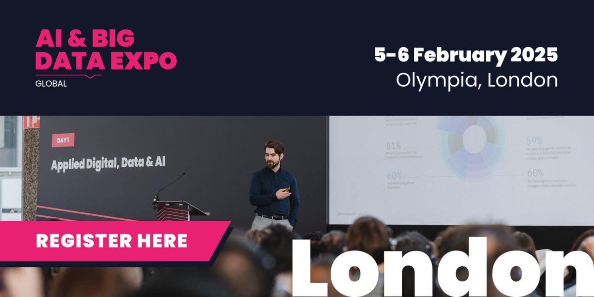 Register today for the in-person event exploring AI &amp; Big Data between 5th – 6th February. AI &amp; Big Data will explore the future of #AI and #BigData via live sessions over two days. Find out more: ai-expo.net/global/  <a href="/ai_expo/">AI & Big Data Expo</a> #AI #BigData