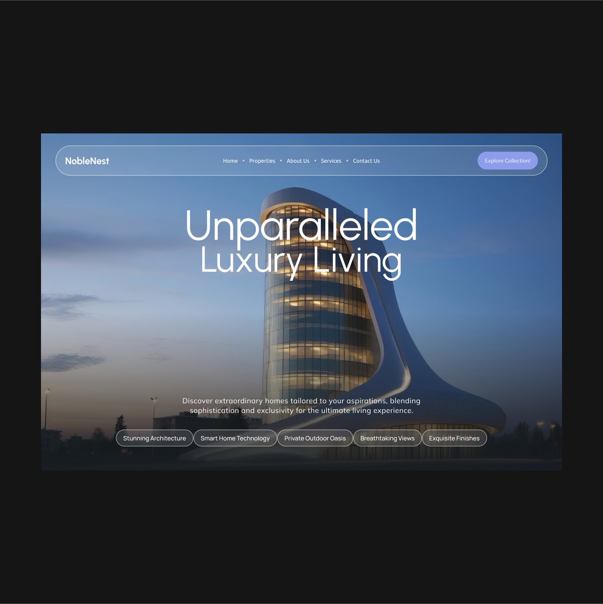 PixavailStudio's tweet photo. 🌟 Excited to share our latest concept design for NobleNest, an Luxury Real Estate Website! 🏡💫

At Pixavail, we create web experiences that stand out. Our design for NobleNest is crafted to highlight luxury, sophistication, and user-centric features.

#WebDesign #RealEstate https://t.co/smJfUU47OS