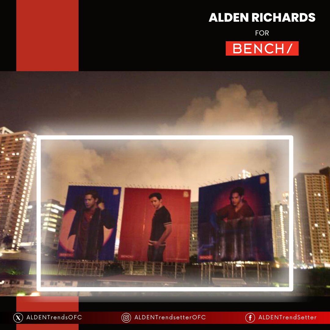AldenTrendsOFC's tweet photo. And now, they are FIVE! 😏

Check out the FIVE GIGANTIC BILLBOARDSSS of ALDEN (along EDSA Guadalupe) as the NEWEST BENCH AMBASSADOR! 🤩🤩🤩

Post and share your shots too, and don't forget to tag ALDEN and Bench!

THANK YOU SO MUCH AGAIN for welcoming ALDEN to your family, BENCH! 🙏🏻

CONGRATULATIONS AGAIN, ALDEN RICHARDS!!!
Imagine how PROUD we are seeing YOUR billboards along EDSA! 😏😏😏

@aldenrichards02  @benchtm 
#ALDENRichardsForBENCH
#ALDENRichards
