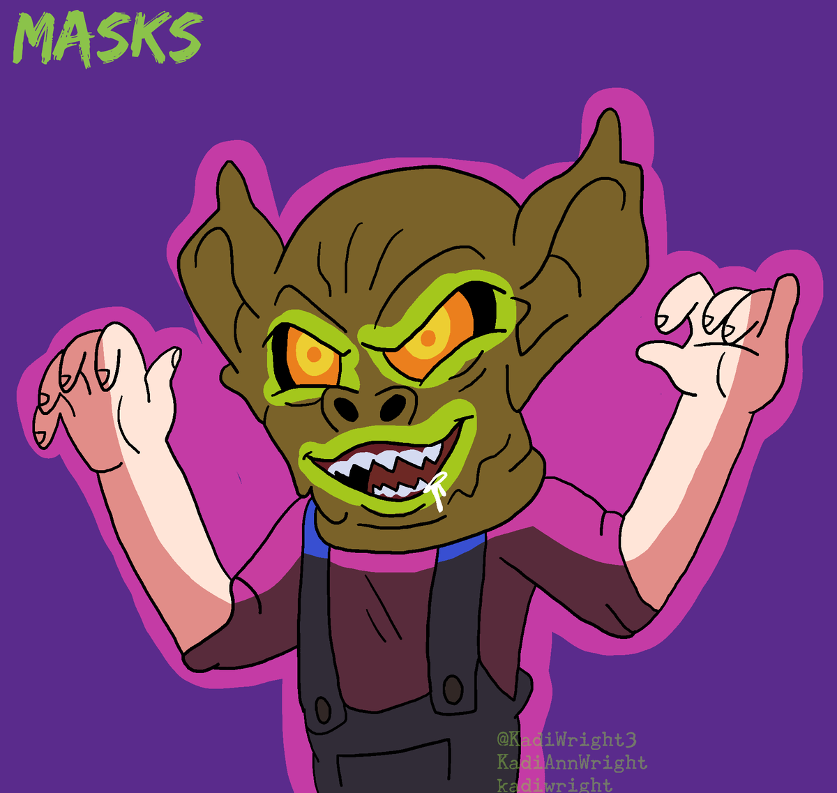KadiWright3's tweet photo. Day 9: Masks
#katisdrawtoberprompt #drawtober2024 #Goosebumps #fanart #hauntedmask #digitalart #traditionalart https://t.co/lc81wUpw1B