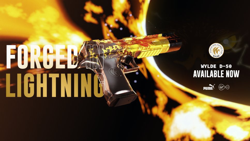 Giveaway time ⚡️
Giving away 3 codes for the new Wylde Deagle skin + player card

To enter:
Follow <a href="/CroqSon/">antoniovgarciaa</a> ✅
Follow <a href="/WYLDE_gg/">WYLDE⚡️</a> ✅
Retweet this post 🔁

Winners will be picked on October 14th, good luck 🤞