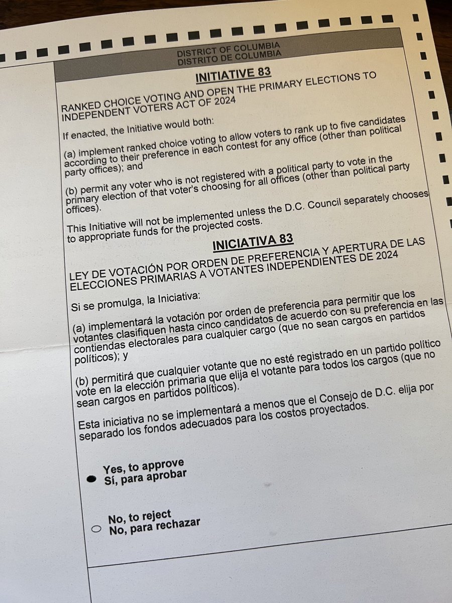 BobWardDC's tweet image. Remember to flip your ballot over and vote YES on Initiative 83!