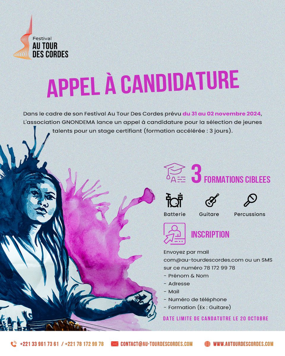 autourdesCordes's tweet photo. @autourdesCordes 2024
Du 31 octobre au 2 novembre à Saint Louis du Sénégal 
#festivals #festivalautourdescordes #Senegal #culture #instrumentacordes #ndar #Patrimoine https://t.co/oKZ6NJppXi