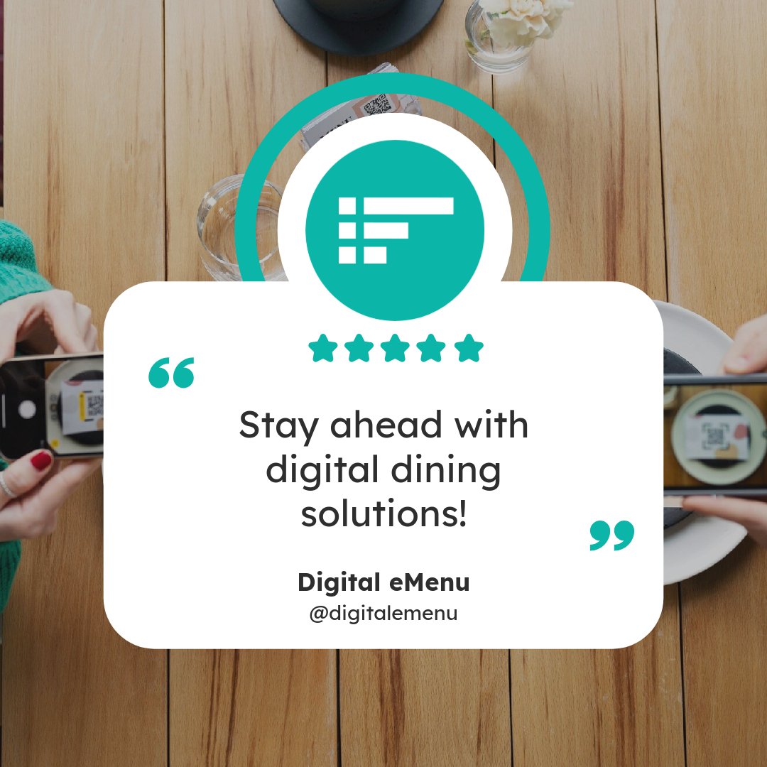 DigitalEmenu's tweet image. Stay ahead of changing consumer preferences with Digital eMenu's cutting-edge solutions like QR codes and eMenus. Transform your dining experience effortlessly.✨
#emenu #digitalemenu #qrmenu #restaurantmenu