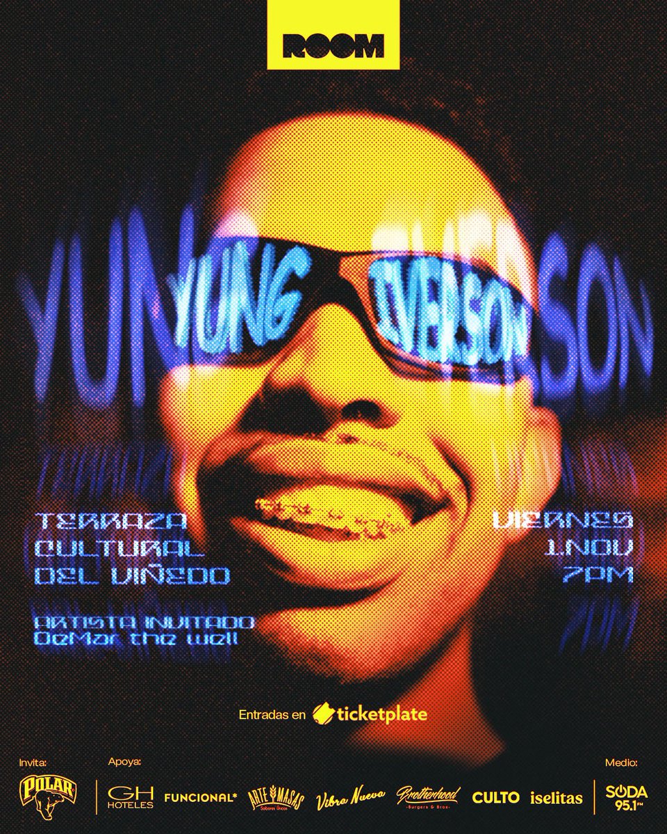 Chamita, el playlist más EXXXCLUSIVE con “Un Boleta Enamorado” 2do disco de estudio del rapero y compositor <a href="/tengoeshambre/">YUNG IVERSON</a> se va a Valencia. No te lo pierdas: $10 (General) y Meet And Greet ($20) por ticketplate.com 😎🔥

🗓️ 1 de Noviembre
📍 Terraza Cultural del Viñedo