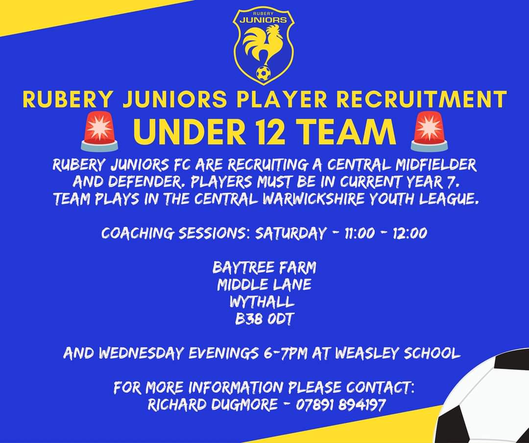 Rubery Juniors FC tweet media