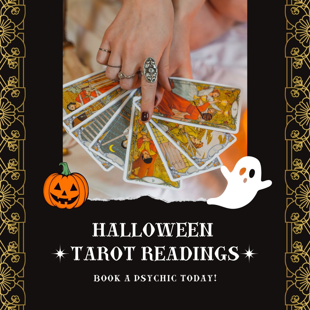 Psychic_Chicago's tweet photo. Spice up your Halloween bash with mystical vibes! 🎃🔮 Book a psychic for an unforgettable night filled with tarot cards, palm readings, and astrology insights! ✨ 

#ChicagoPsychicAndTarotCards #LakeviewPsychic #TarotCards #PalmReadings #PsychicReadings #AstrologyReadings 🕯️👻 https://t.co/b2eD1W8dgN