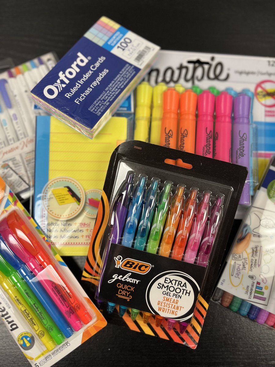TAMUBookstore's tweet image. Did you know that color can aid with information retention? It’s known to trigger the brain’s retrieval process, so stop in and grab a new pack of colored pens, pencils or highlighters for your next study session!

#TAMU #Midterms #StudyPrep #BN #TAMU25 #TAMU26 #TAMU27 #TAMU28