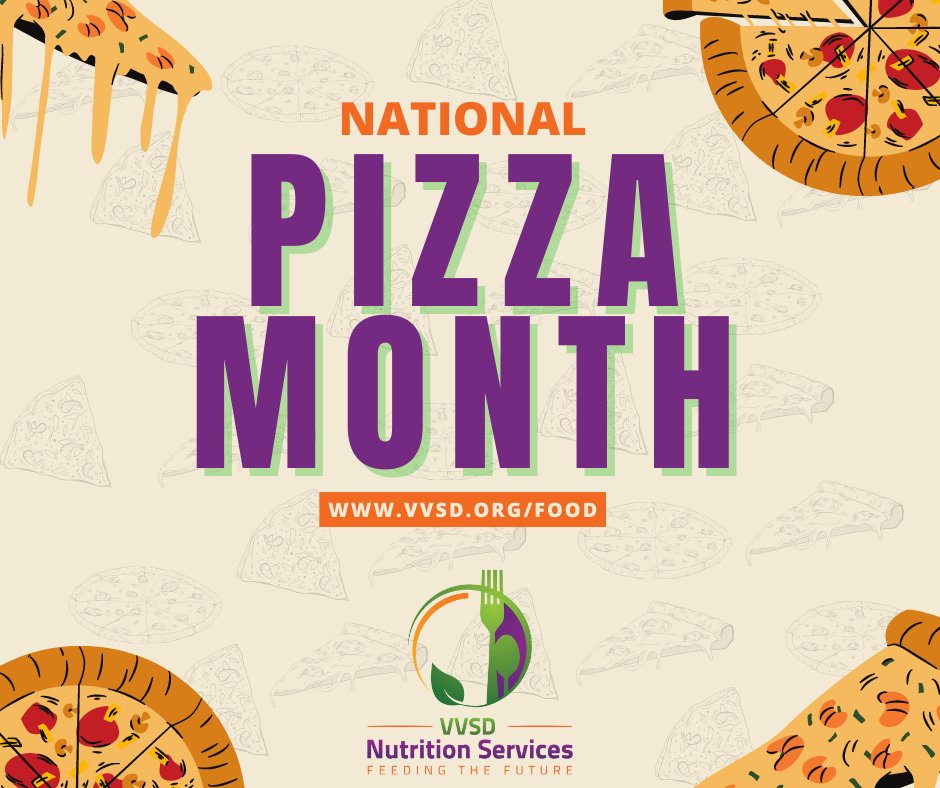 Pizza is a student favorite, and we’re keeping it both delicious and nutritious with whole grain-rich crusts, low-fat cheese, and served alongside plenty of fruits and veggies! What’s your go-to pizza topping? Let us know in the comments! 
 #VVSDNutritionServices