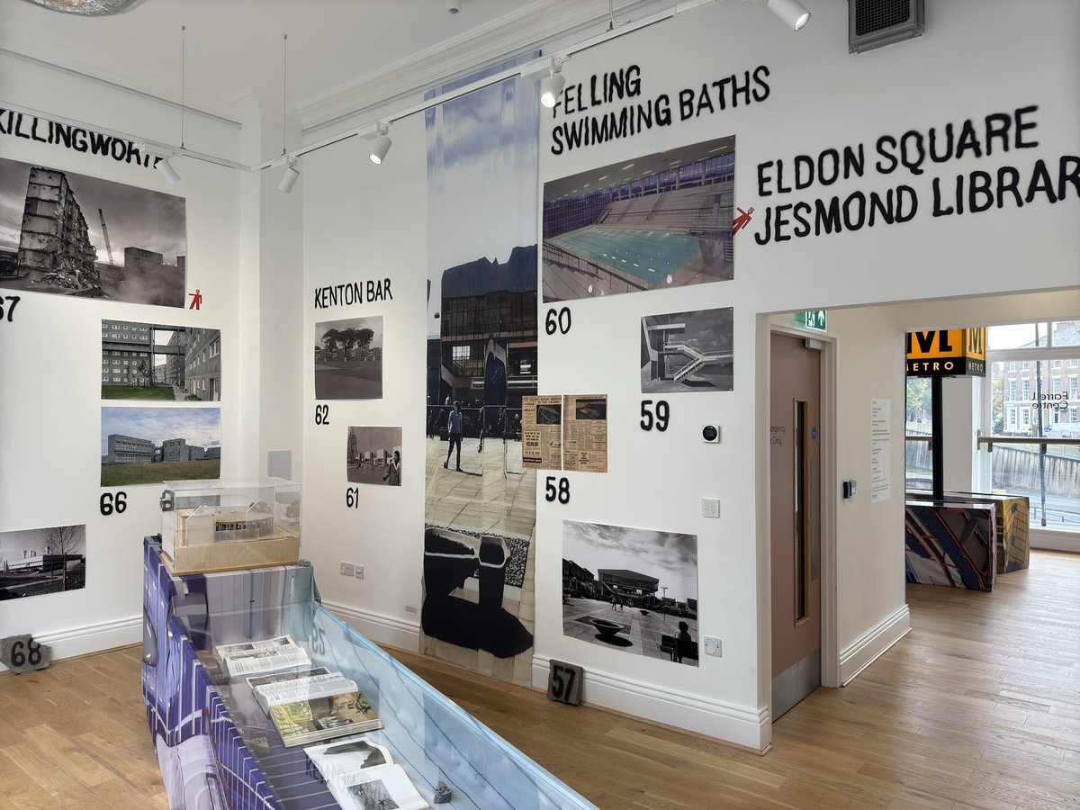 The ‘Concrete Dreams’ exhibit at the <a href="/FarrellCentre/">Farrell Centre</a> covers the vast infrastructure projects &amp; urban transformations of the 60s &amp; 70s which left an indelible, if much contested mark on Tyneside.
Thanks for the interesting talk/tour earlier, <a href="/Owen_Hopkins/">Owen Hopkins</a>! 

farrellcentre.org.uk/concrete-dream…