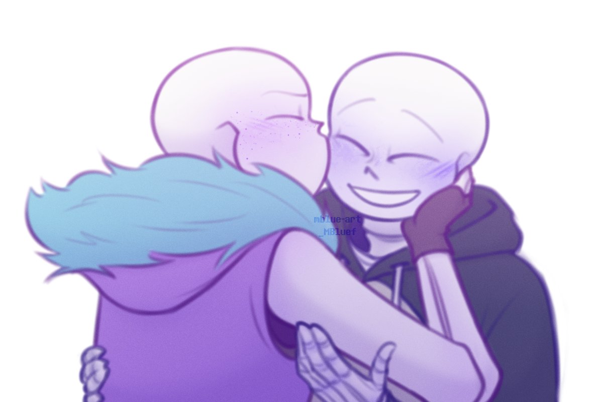 _MBluef's tweet image. hiii, welcome, i'm a utmv sans simp who ships my skelesona w/ lust!sans a lot 💜💙