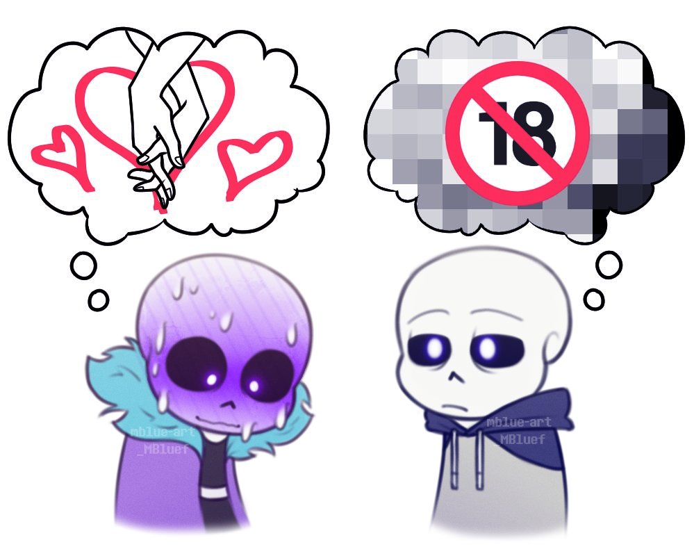 _MBluef's tweet image. hiii, welcome, i'm a utmv sans simp who ships my skelesona w/ lust!sans a lot 💜💙