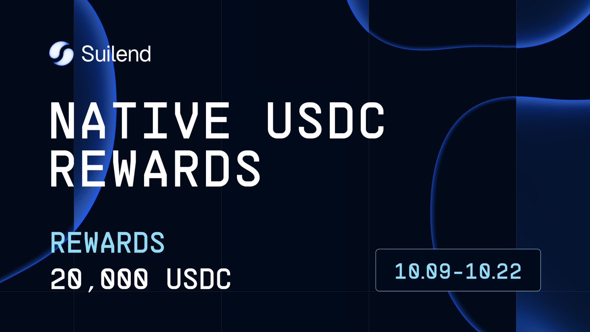 dimwitnews's tweet photo. BREAKING: @suilendprotocol ADDS 20K IN NATIVE USDC REWARDS https://t.co/EzXBsD4q1C