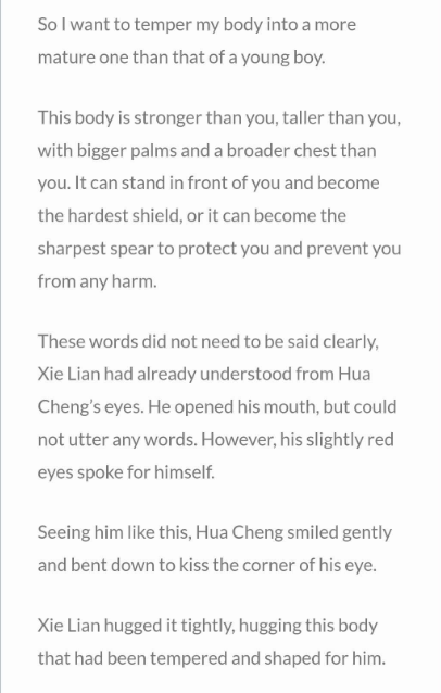 camilikha's tweet photo. I talked about this before but I once read a Chinese fic that explored this question and the reasoning it gave made so much sense to me that it became my HC as well. You can read it here and some choice screenshots:

https://t.co/llESj1vwUx https://t.co/FvbG34yuQ9