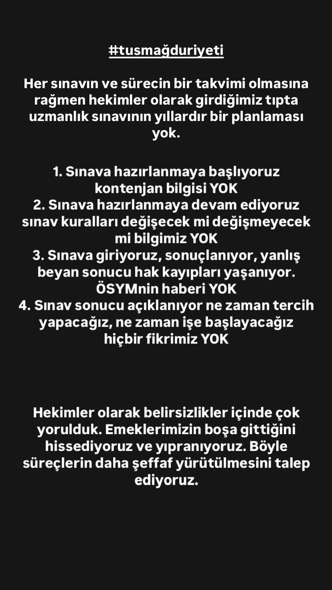 #tusmağduriyeti