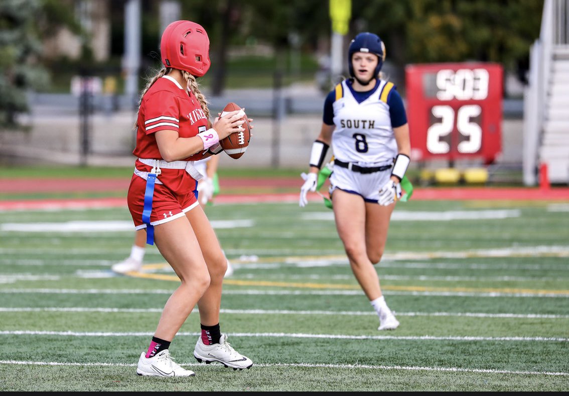 jimwillits1's tweet photo. This kid is going for second round playoff win! Go Get’em Emersyn!! #QB1 #sophomore #flagfootball #playoffs https://t.co/4qPdp1iKYM