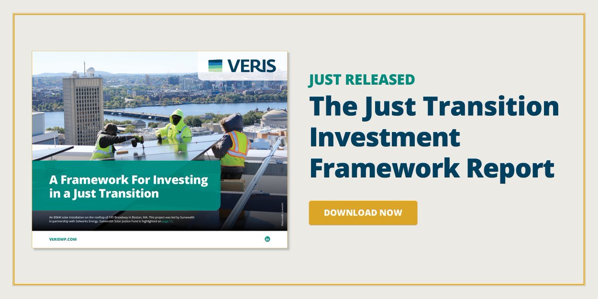 Learn how the #climatejustice, #environmentaljustice, and #energyjustice movements influenced Veris’ Just Transition investment lens veriswp.com/just-transitio…