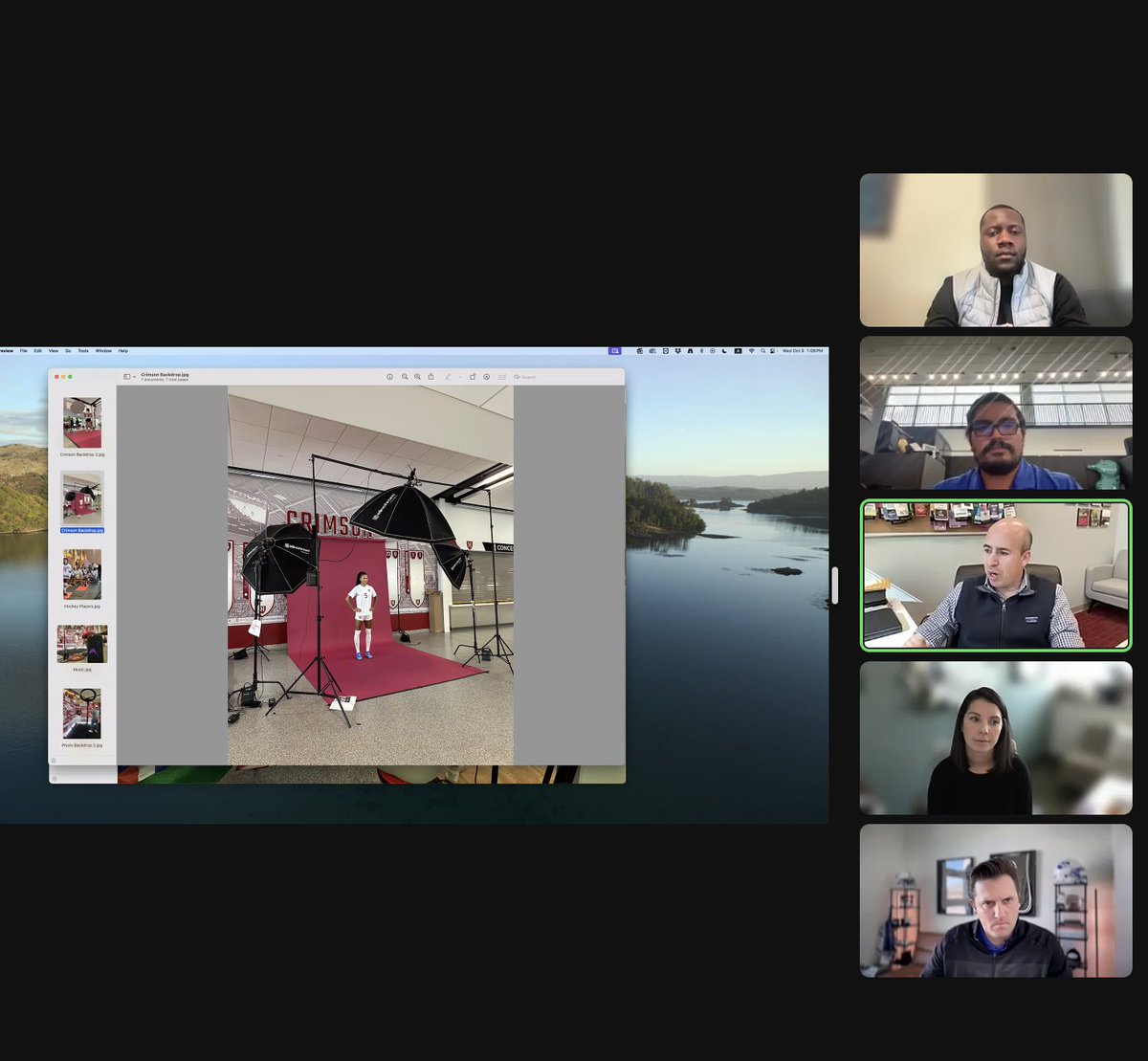 Now underway is our live webinar for college athletic communicators &amp; creatives on planning &amp; organizing yr media days/content days/photo days at all levels, w/ insights from 
<a href="/harvardcrimson/">Harvard Athletics</a>'s <a href="/imryh/">Imry Halevi</a> 
<a href="/AmericaEast/">America East</a>'s <a href="/Temibaj/">Temi Baj</a>
<a href="/AUPanthers/">Adelphi University Athletics</a>' <a href="/EmilyDorko1/">Emily Dorko</a>
<a href="/BYUCougars/">BYU Cougars</a>' <a href="/tysonhutchins_/">Tyson Hutchins</a>