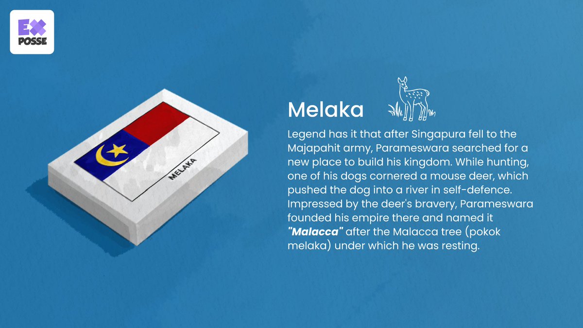 EXposse_games's tweet photo. [State name funfacts 2/4] We all know how Malacca got it's name, but do you know how the other states got their name?
#malaysia #melaka #terengganu #perlis #flags #malaysiaflags #malaysiachildhood #malaysiaschool #eraserbattle #traditionalgames #game https://t.co/KtpxcdoLM0